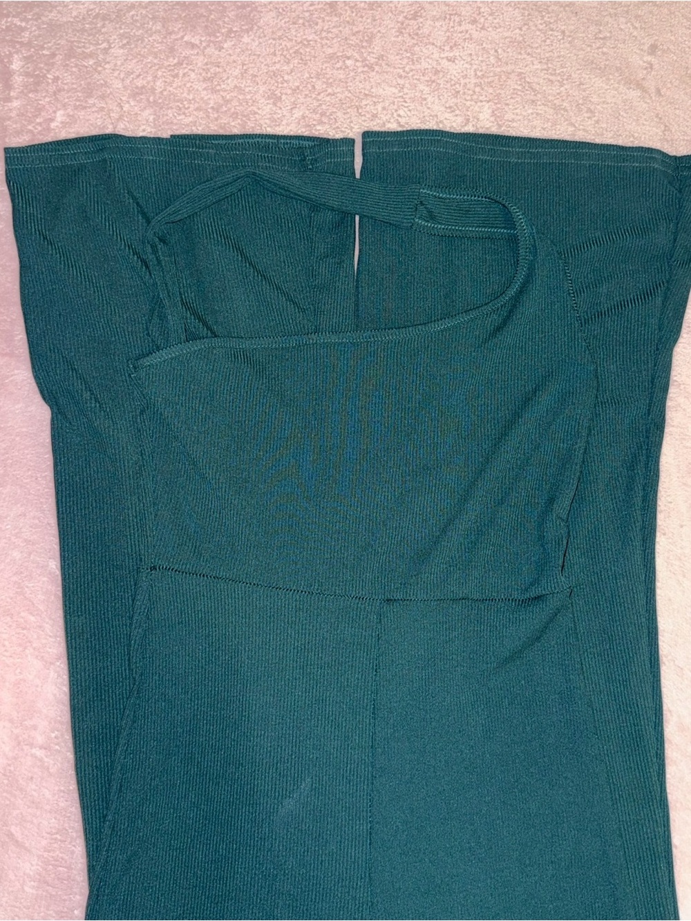 51 💚PrettyLittleThing Green Ribbed Romper💚 - Picture 2 of 4